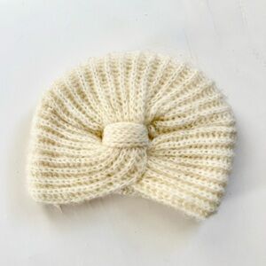 Cozy Cream Knit Turban Winter Hat